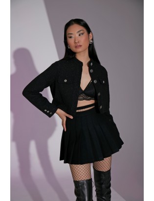 LOLİTA CROP JACKET - BLACK