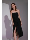 TOWN STRAPLEZ DRESS - BLACK