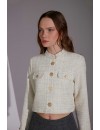 LOLİTA CROP JACKET - WHİTE