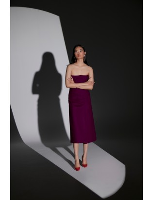 TOWN STRAPLEZ DRESS - PURPLE